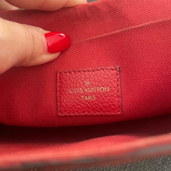 Louis Vuitton Félicie Pochette in monogram Empreinte Leather Scarlet Red - Picture 7 of 13